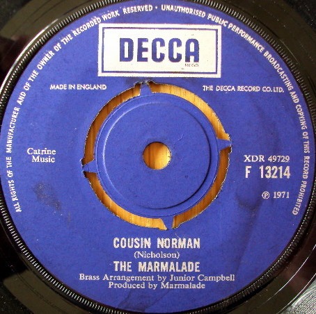 The Marmalade - Cousin Norman 7 Inch Vinyl Single (7 Inch Record) (Jukebox Record)