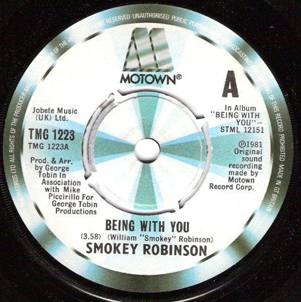 Smokey Robinson - Being With You 7 Inch Vinyl Single (7 Inch Record) (Jukebox Record)