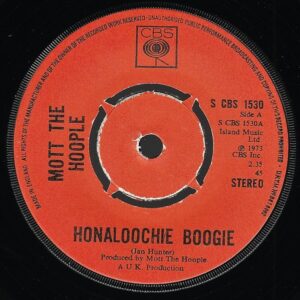 Mott The Hoople - Honaloochie Boogie 7 Inch Vinyl Single (7 Inch Record) (Jukebox Record)