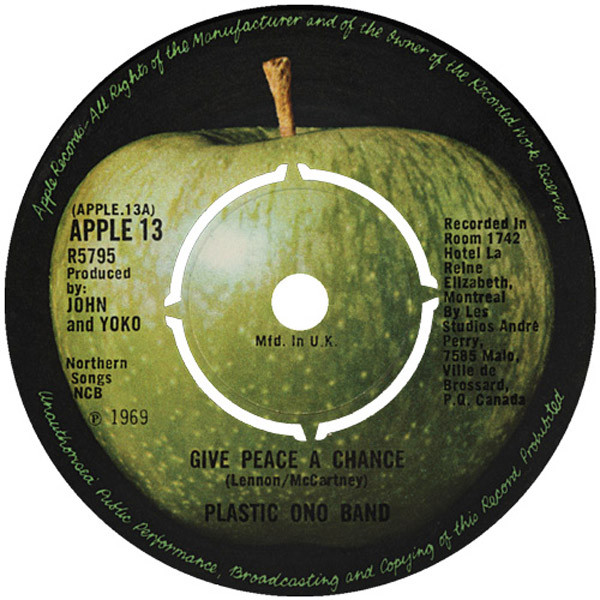 Plastic Ono Band - Give Peace A Chance / Remember Love 7 Inch Vinyl Single (7 Inch Vinyl Record) (Jukebox Record)