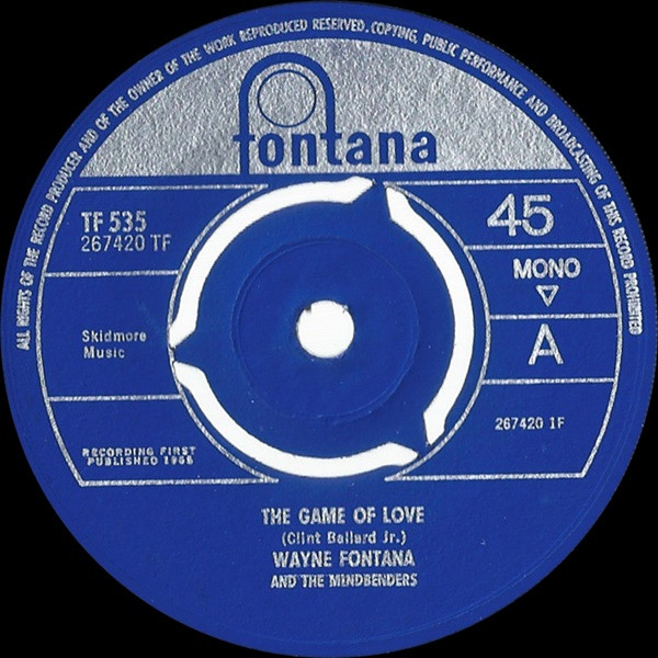 Wayne Fontana And The Mindbenders - The Game Of Love 7 Inch Vinyl Single (7 Inch Record, Mono) (45 RPM Record) (Jukebox Record)
