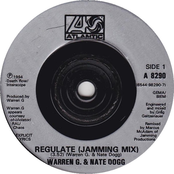 Warren G. and Nate Dogg - Regulate 7 Inch Vinyl Single (7 Inch Record) (Jukebox Record)