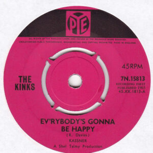 The Kinks - Ev'rybody's Gonna Be Happy 7 Inch Vinyl Single (7 Inch Record) (Jukebox Record)