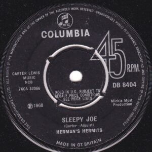 Herman's Hermits - Sleepy Joe 7 Inch Vinyl Single (7 Inch Record) (Jukebox Record)