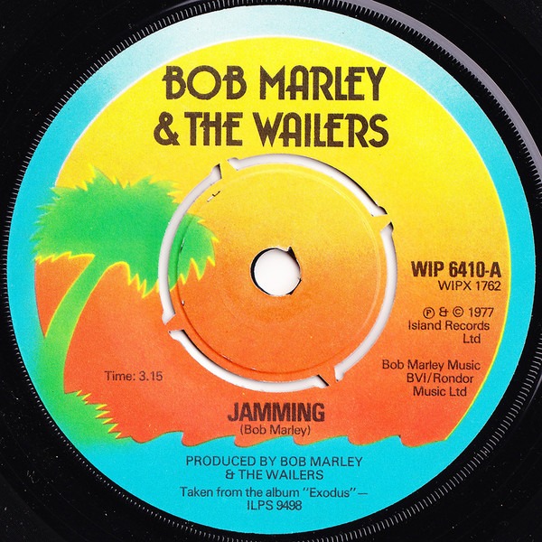 Bob Marley and The Wailers - Jamming / Punky Reggae Party 7 Inch Vinyl Single (7 Inch Record) (Jukebox Record)