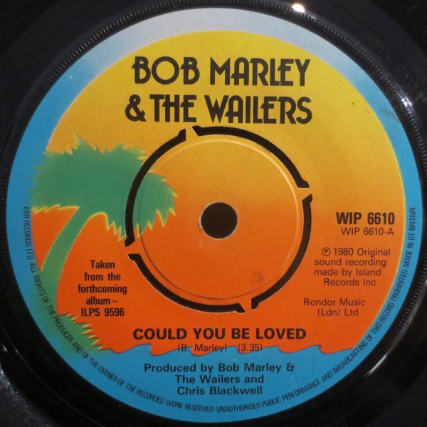 Bob Marley and The Wailers - Could You Be Loved 7 Inch Vinyl Single (7 Inch Record) (Jukebox Record)