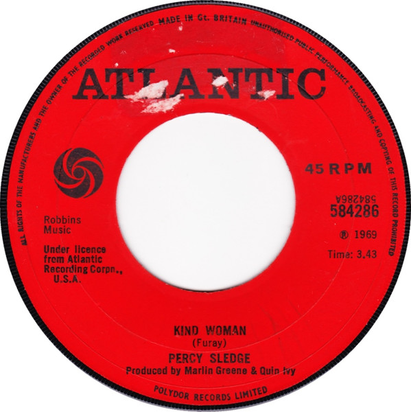 Percy Sledge - Kind Woman 7 Inch Vinyl Single (7 Inch Vinyl Record) (Jukebox Record)