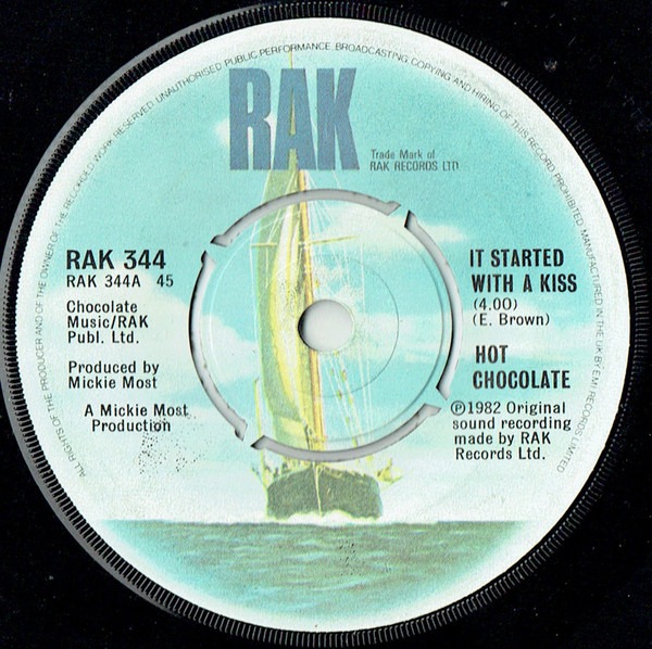 Hot Chocolate - It Started With A Kiss 7 Inch Vinyl Single (7 Inch Record) (Jukebox Record)