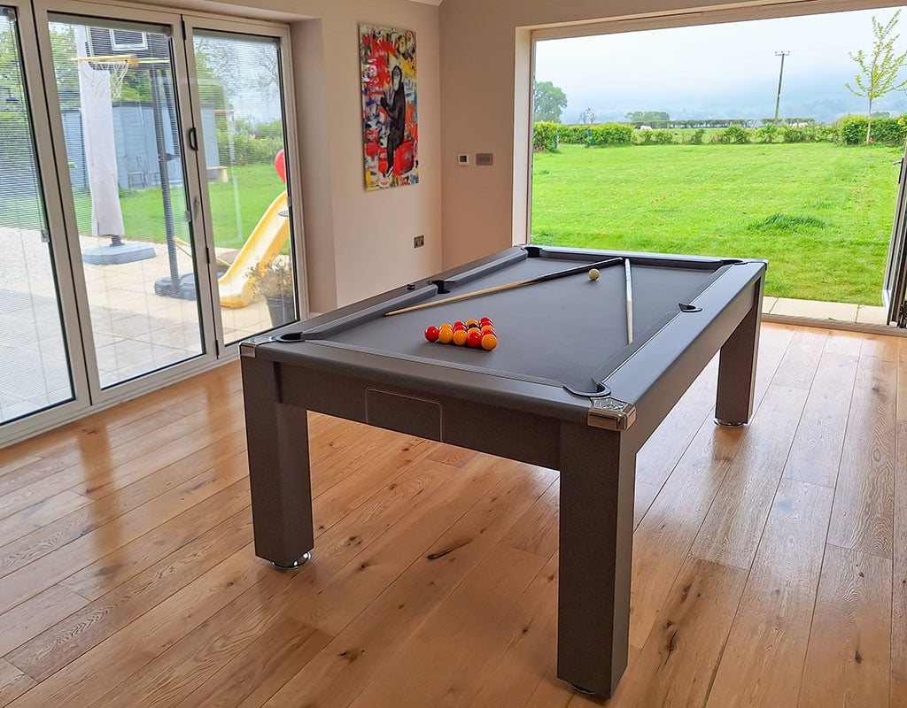 Signature Warwick Pool Dining Table - 6ft, 7ft- Onyx Grey Finish