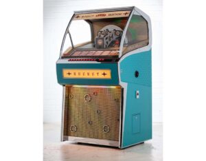 Sound Leisure Rocket Vinyl Jukebox- Turquoise Finish